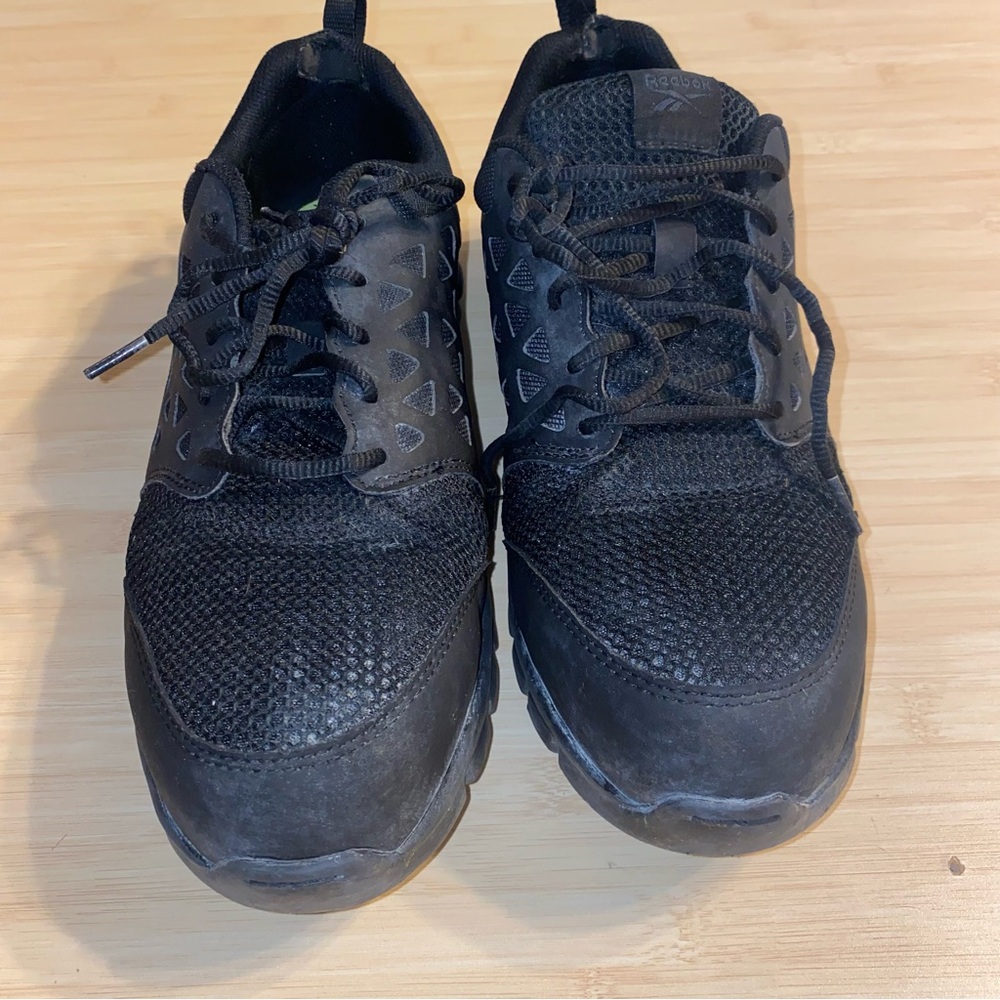 Reebok Work Sublite Cushion Mens Black Shoes Sneakers Alloy Toe Size 11